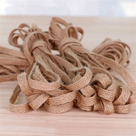 Vintage Flat Wide Natural Jute Rope Hemp Twine Strong Cord Thick Rope ...