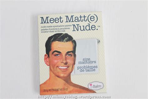 TheBalm Meet Matt E Nude Eyeshadow Palette Mimsy S Blog