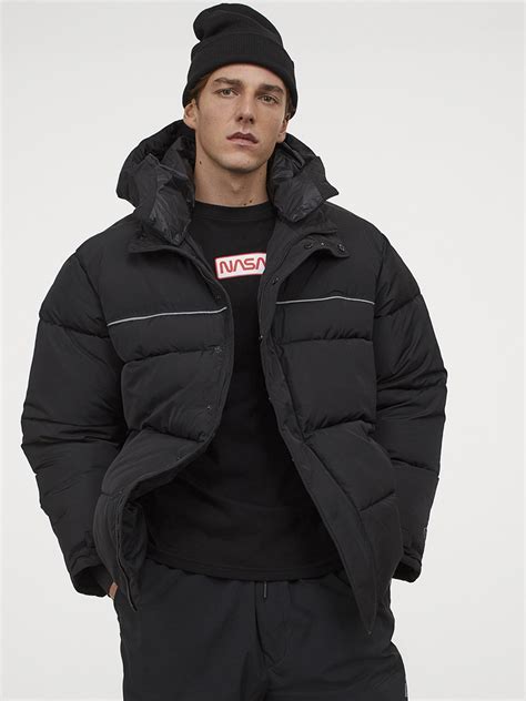 Buy H&M Men Black Puffer Jacket - Jackets for Men 12773008 | Myntra