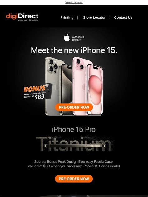 digiDirect: iPhone 15 Pro & iPhone 15 - Pre-Order Now! | Milled