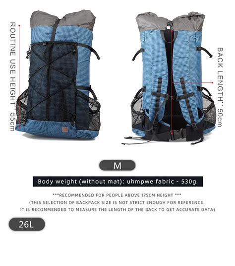 3F UL GEAR TUTOR 26L 38L Ultralight Frameless Backpack - 3f UL Gear ...