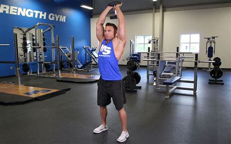 Two Arm Standing Dumbbell Extension: Video Exercise Guide & Tips