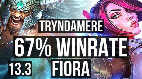 TRYNDA Vs FIORA MID 7 Solo Kills 67 Winrate Godlike 10 2 1 KR