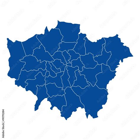 Map Of London Stock Vector Adobe Stock