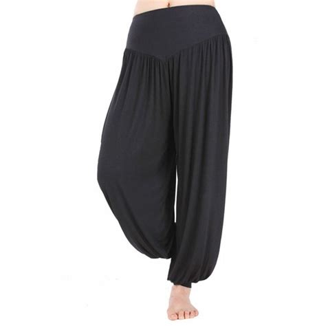 Brand Super Soft Modal Spandex Harem Yoga Pilates Pants Black