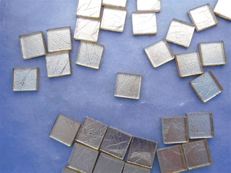 Gold Foil Square Tiles 25 Glass Mosaic Tiles 20mm Etsy