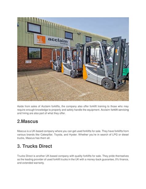 Ppt Forklift Servicing A Guide To Forklift Maintenance And Sales