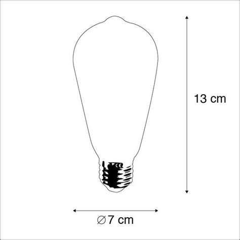 Calex Set Van 3 E27 Dimbare Led Filament Lamp St64 4w 350lm 2300k