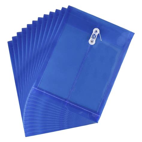 57EC 12Pcs A4 File Folders With String Lock Office Vicedeal