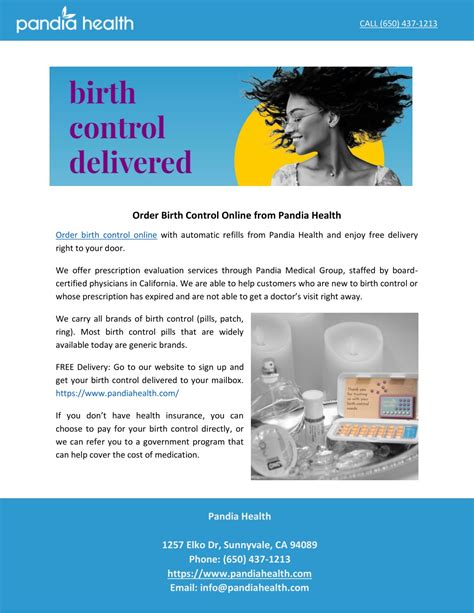 PPT Order Birth Control Online From Pandia Health PowerPoint