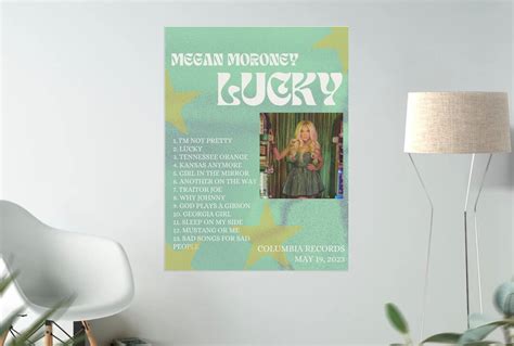 Megan Moroney Lucky Album Retro Song Poster Art Gift Wall Art