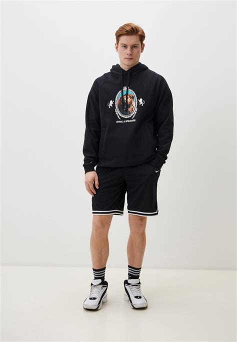 Худи Nike LJ M NK BRSH PO HOODIE, цвет: черный, RTLADI754901 — купить в ...