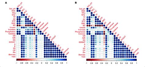 Correlation Coefficients Between Soil Physiochemical Properties