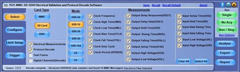 Emmc Sd Sdio Electrical Validation Protocol Decode Software