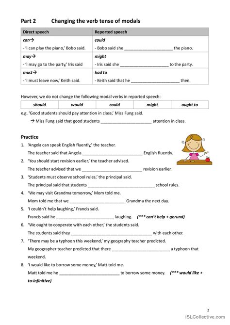 Reported Speech Lesson 2 General Gra… English Esl Worksheets Pdf And Doc