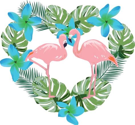 Flamingo Flowers Royalty Free Vector Image Vectorstock