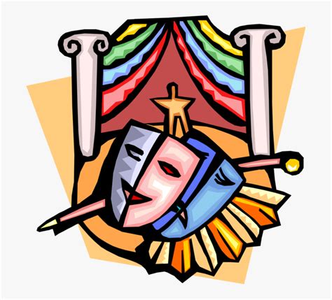 Vector Illustration Of Theatre Or Theater Theatrical Maschere Teatro