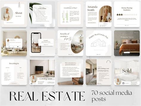 70 Real Estate Social Media Posts Templates Agent Business Etsy