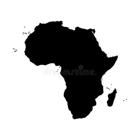 Vectorafbeelding Van Zwart Silhouette Afrika Vectormap Vector