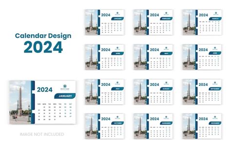 Conception De Mod Le De Calendrier De Bureau Vecteur Premium