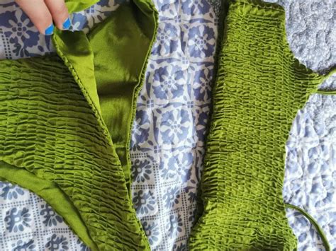 FREE SHIPPING Triangle Ruffles Crochet Bikini Set JKP