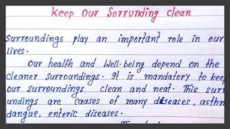 Essay On Importance Of Keeping Our Surroundings Clean And Green