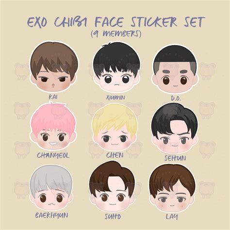 EXO CHIBI FACES STICKER SET | Shopee Philippines