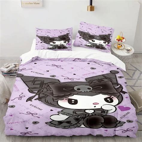 Cartoon Anime Sanrio Bedding Set Hello Kitty Kuromi Melody Quilt Duvet