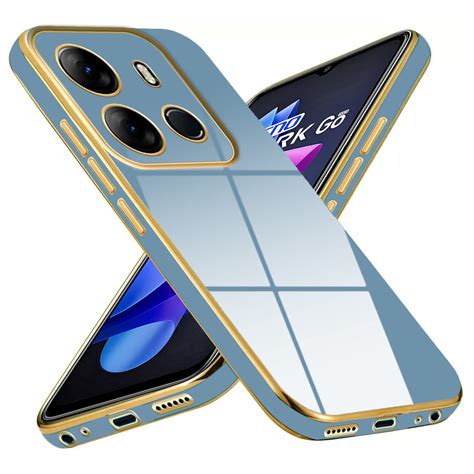 Mr Case 6D Chrome Back Cover Case For Tecno Spark Go 2023 Gold