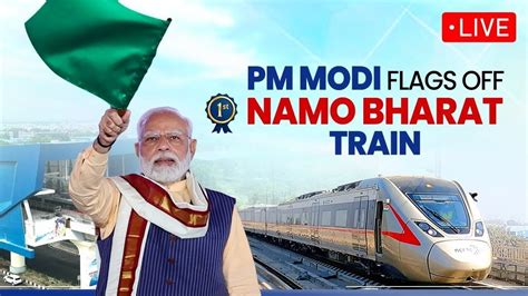 LIVE PM Narendra Modi Flags Off 1st NAMO BHARAT Train Delhi Meerut