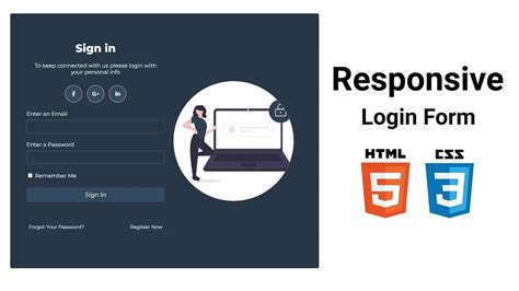 Create A Responsive Login Form With Html And Css