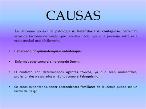 Leucemia mieloide crónica qué es Causas síntomas tratamiento y