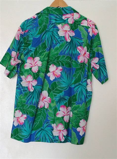 Vintage Hawaiian Shirt Hilo Hattie Aloha Shirt Hibiscus Print Etsy