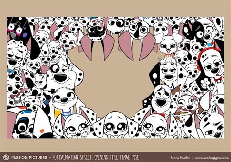 Marie Ecarlat Portfolio 101 Dalmatians Cartoon Disney Art