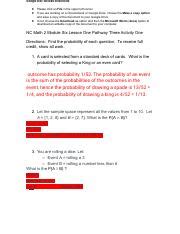 Copy Of NC Math 2 Module Six Lesson One Pathway Three Activity One Pdf