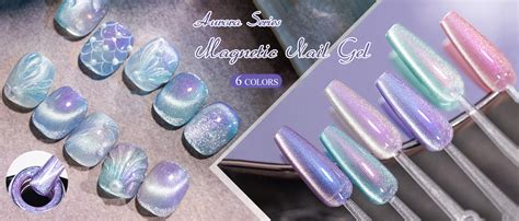 Amazon MEET ACROSS Neon Gel Nail Polish Set Colors Orange Yellow Green Blue Hot Pink Red