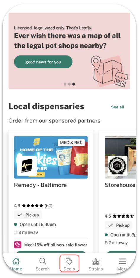 Finding Leafly Deals near you – Leafly Help