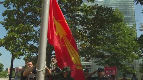 Dozens gather downtown to raise Burmese flag | News 4 Buffalo