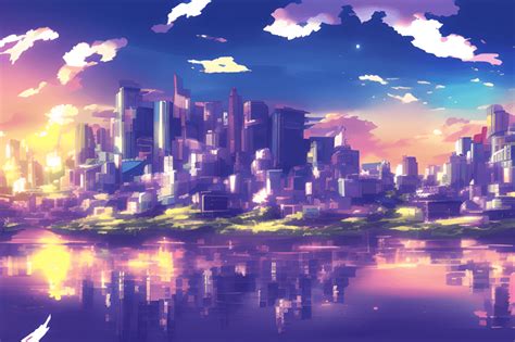 Anime City Landscape Background · Creative Fabrica