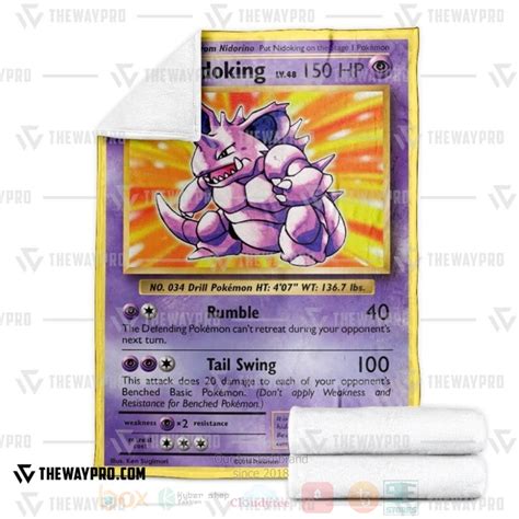 HOT Pokemon Nidoking Evolutions Fleece Blanket Express Your Unique Style With BoxBoxShirt