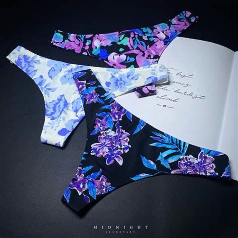 Jual CAMILLE FLORAL G String Thong Panties Lingerie Panty G String Lingerie Midnight
