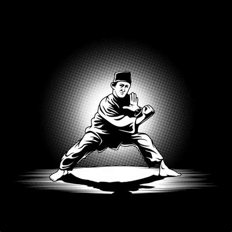 Pencak Silat Illustration Premium Vector Freepik Vector Ninja Art