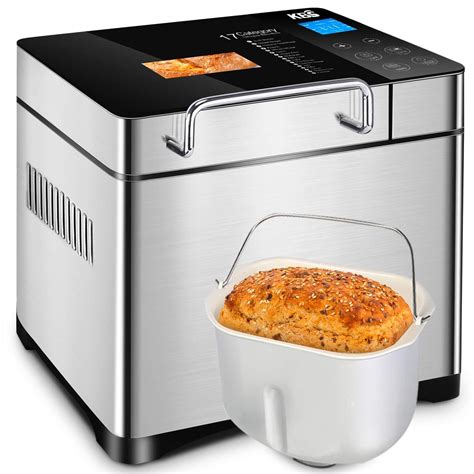 Amazon.com: KBS 17 in 1 Bread Maker, 2LB Stainless Steel Bread Machine