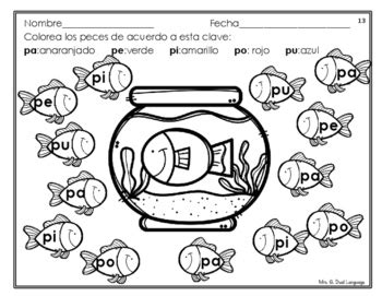 S Labas Con La Letra P Pa Pe Pi Po Pu Hojas De Trabajo Tpt