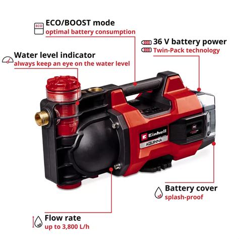 AQUINNA 36 38 F LED Cordless Garden Pump