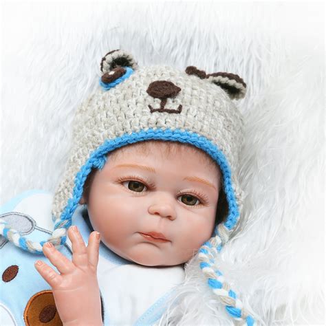 Buy Lifelike Reborn Baby Boy Dolls Silicone Full Body Eyes Open