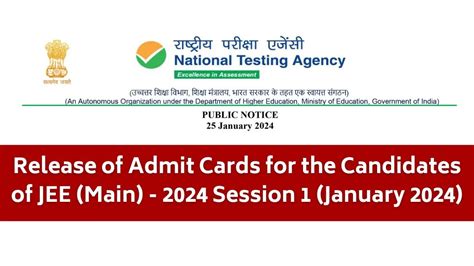 Admit Cards Released For JEE Main 2024 Session 1 Exams Scheduled