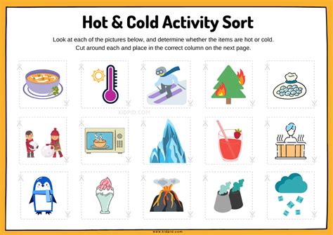 Hot And Cold Activity Sort Worksheets Artofit