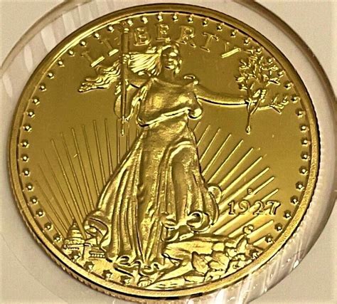 Superb 1 4 Ounce 999 Fine GOLD Clad St Saint Gaudens 1927