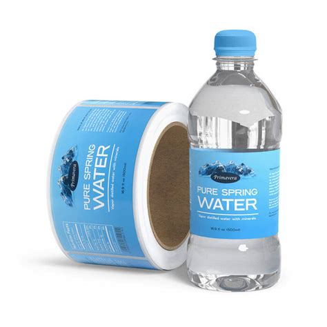 Adhesive Customized Water Labels For Drinks Bottle Packaging Crystal